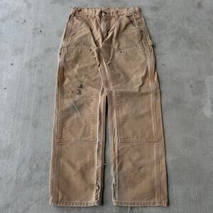 Vintage Y2K Carhartt brown double knee work wear carpenter pants